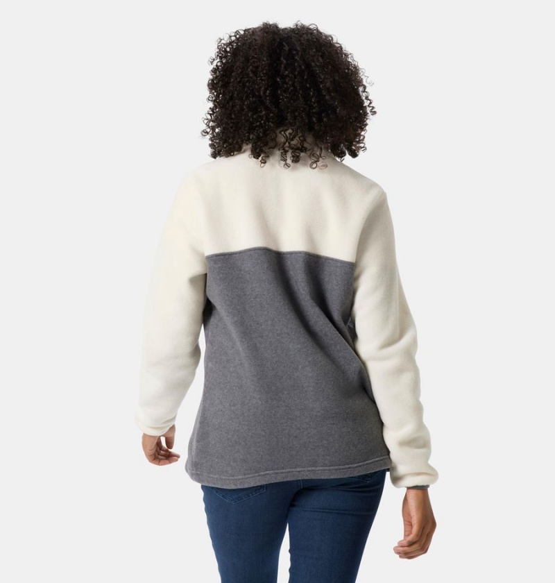 Grey Columbia Benton Springs Half Snap Fleece Women's Pullover | 53421EHXA