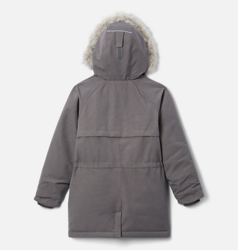 Grey Columbia Boundary Bay Down Parka Kids' Jacket | 90657JUQT