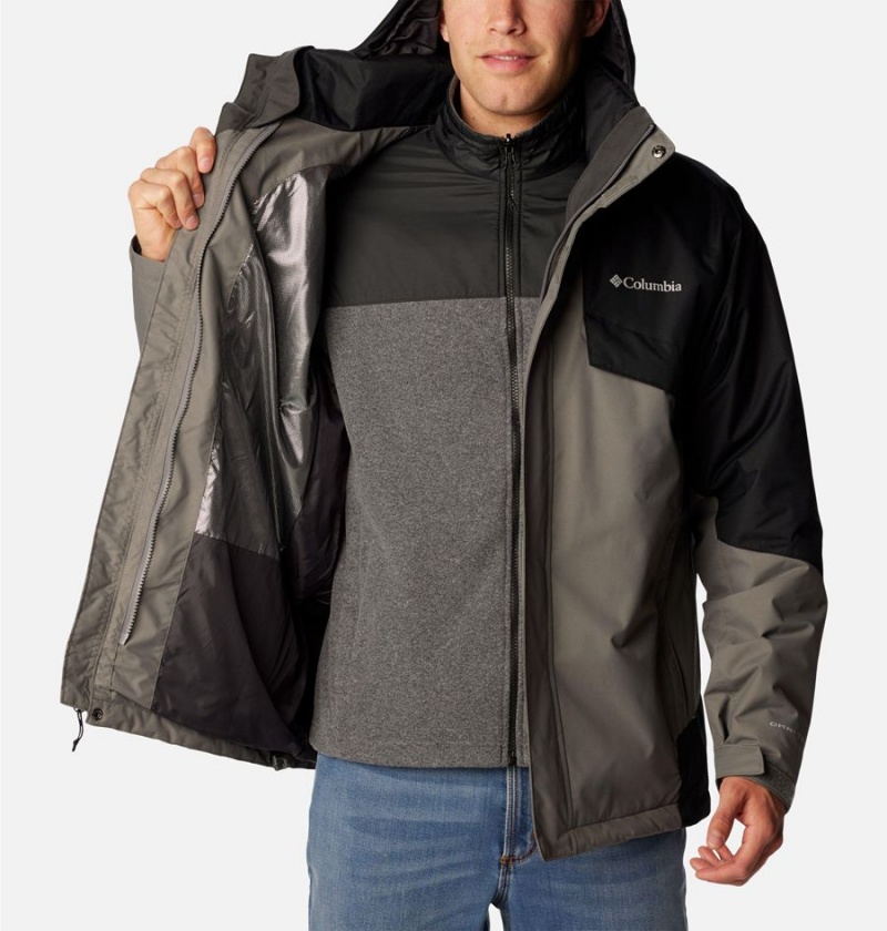 Grey Columbia Bugaboo II Fleece Interchange Men's Ski Jacket | 50398KDVC