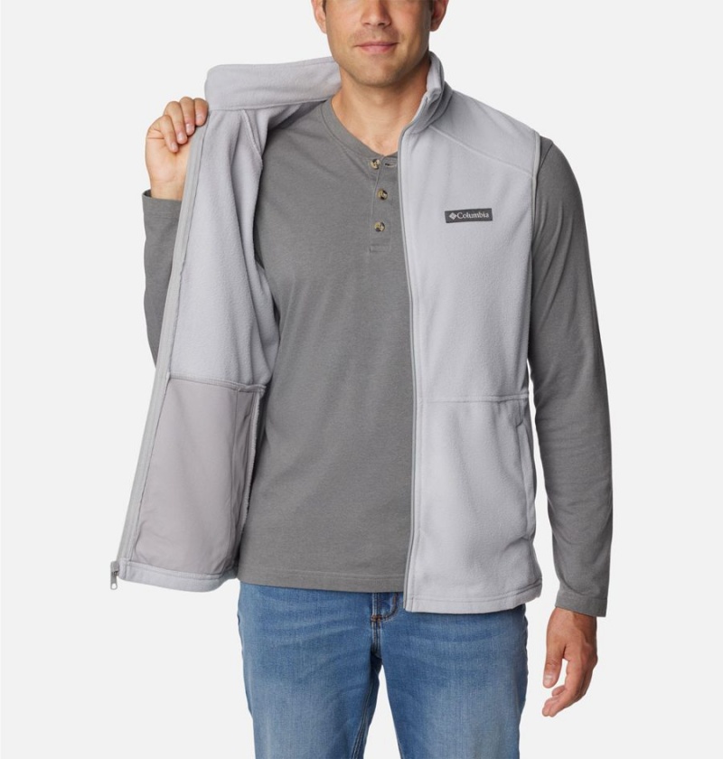 Grey Columbia Castle Dale Fleece Men's Vest | 60231KDFH