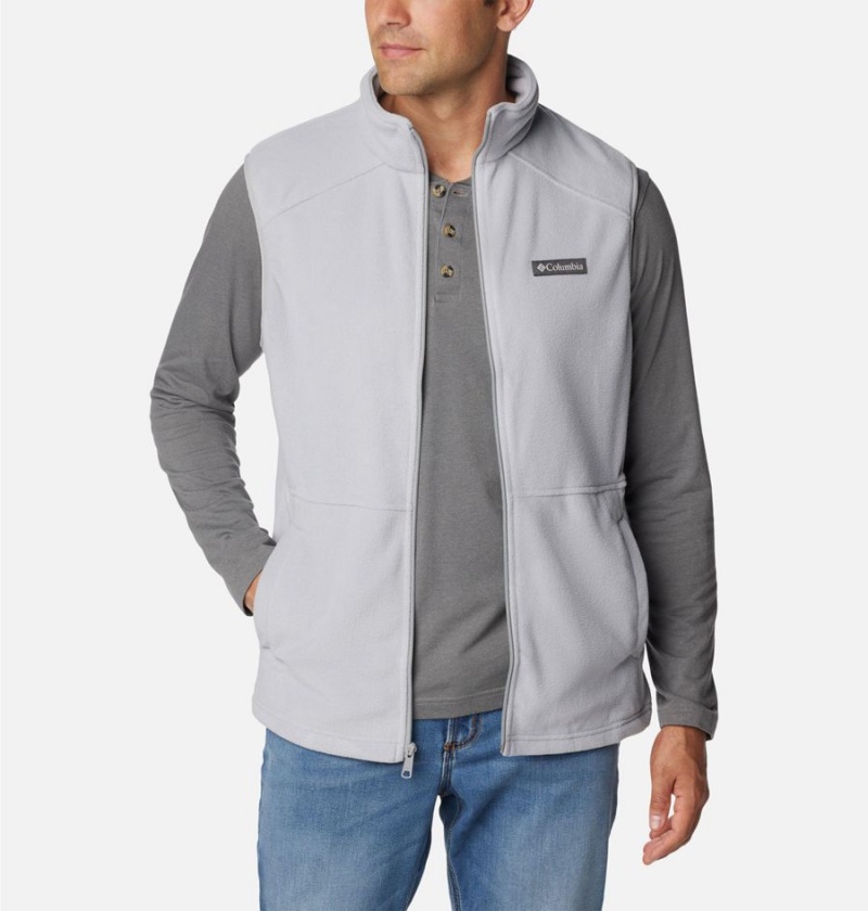 Grey Columbia Castle Dale Fleece Men's Vest | 60231KDFH