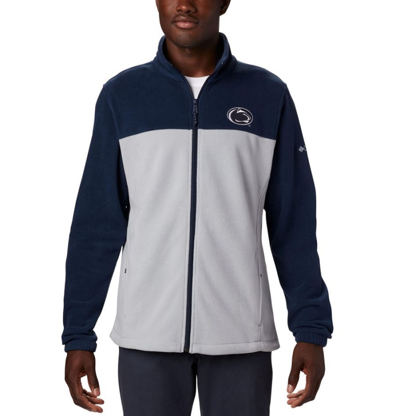 Grey Columbia Collegiate Flanker III - Penn State Men\'s Fleece Jacket | 53198MIRZ