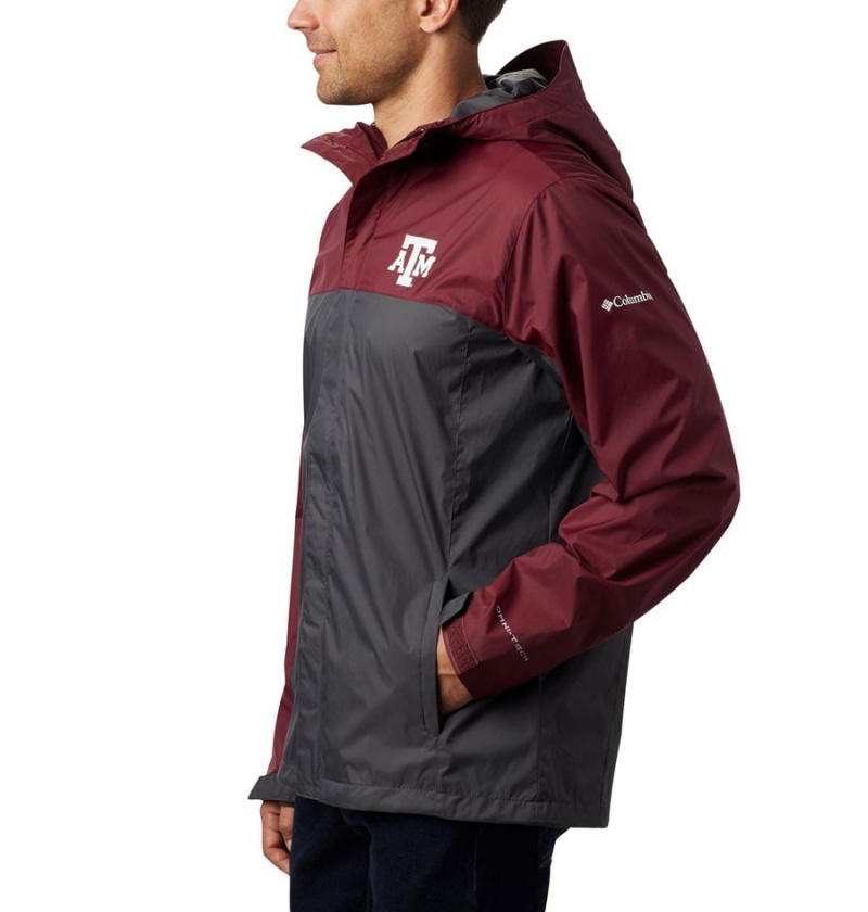 Grey Columbia Collegiate Glennaker Storm - Texas A&M Men's Rain Jacket | 21508LIHY