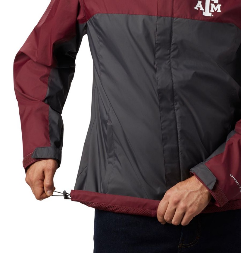 Grey Columbia Collegiate Glennaker Storm - Texas A&M Men's Rain Jacket | 21508LIHY