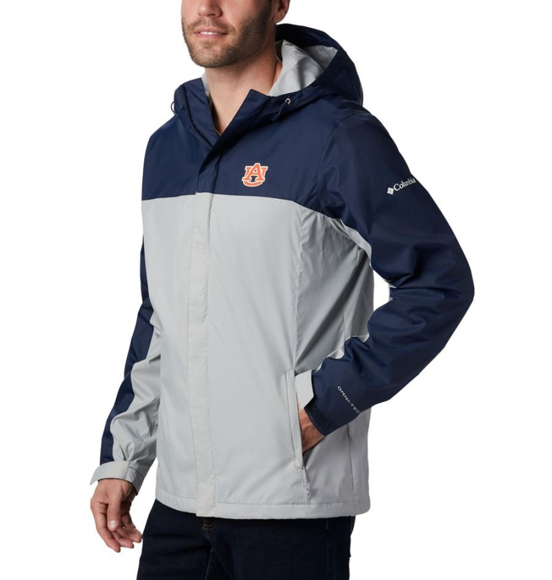 Grey Columbia Collegiate Glennaker Storm - Auburn Men's Rain Jacket | 39074FEDW