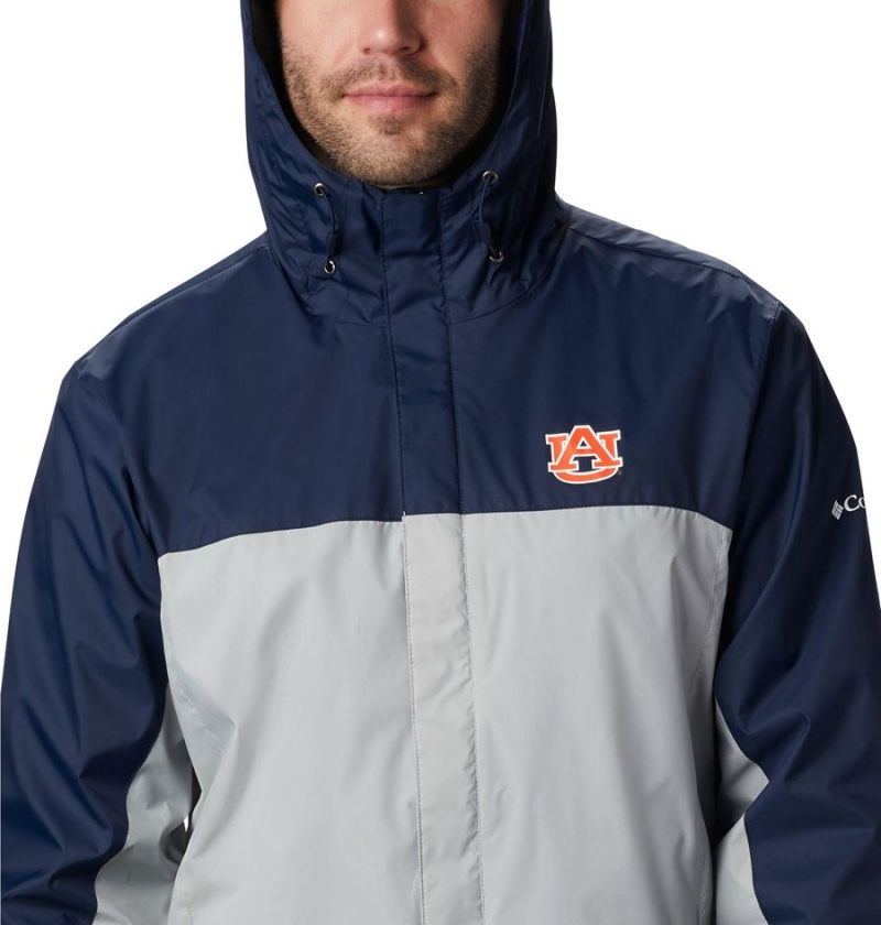 Grey Columbia Collegiate Glennaker Storm - Auburn Men's Rain Jacket | 39074FEDW