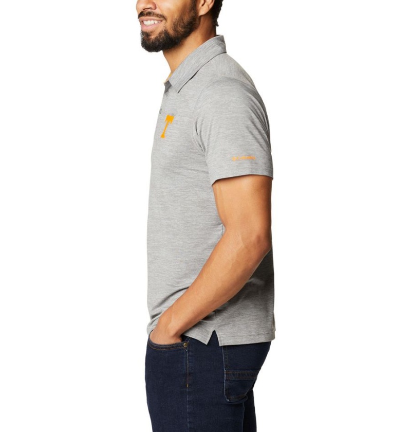 Grey Columbia Collegiate Tech Trail - Tennessee Men's Polo Shirt | 15267GARF