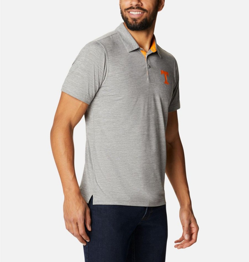 Grey Columbia Collegiate Tech Trail - Tennessee Men's Polo Shirt | 15267GARF