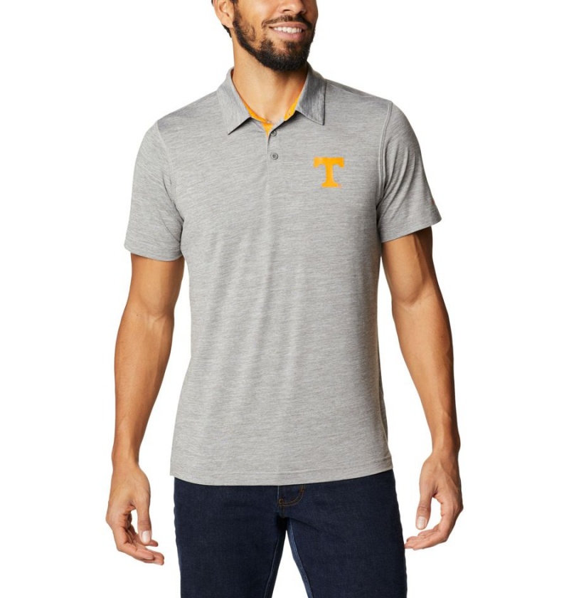 Grey Columbia Collegiate Tech Trail - Tennessee Men\'s Polo Shirt | 15267GARF