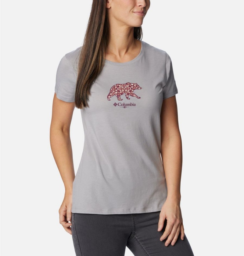 Grey Columbia Daisy Days Graphic Women's T-Shirt | 94571ANYO