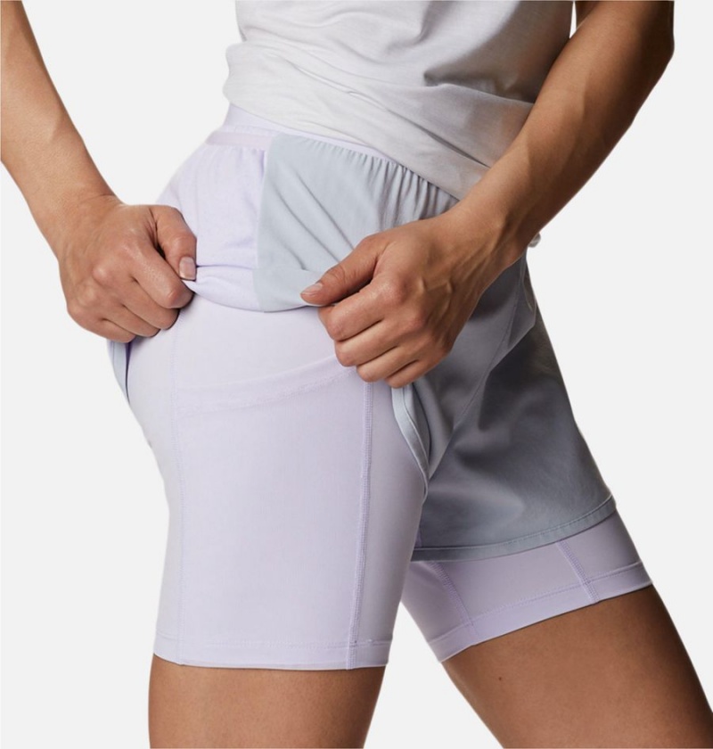 Grey Columbia Endless Trail 2-in-1 Women's Shorts | 23456YBEP