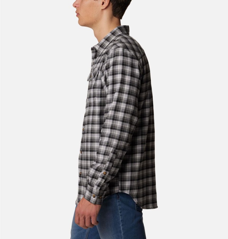 Grey Columbia Flare Gun Stretch Flannel Men's Shirt | 96743NWIU