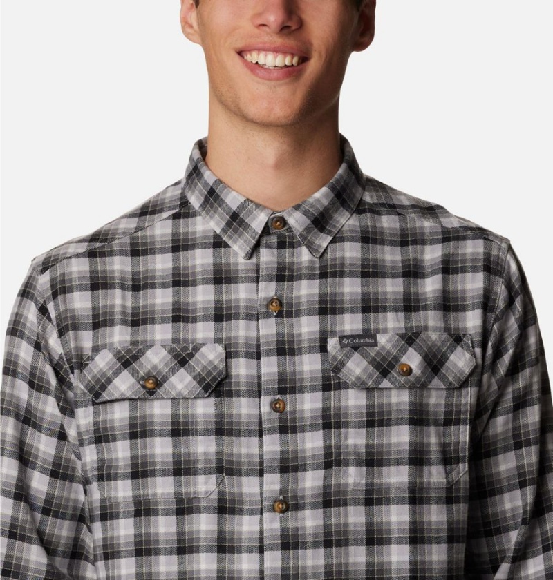 Grey Columbia Flare Gun Stretch Flannel Men's Shirt | 96743NWIU