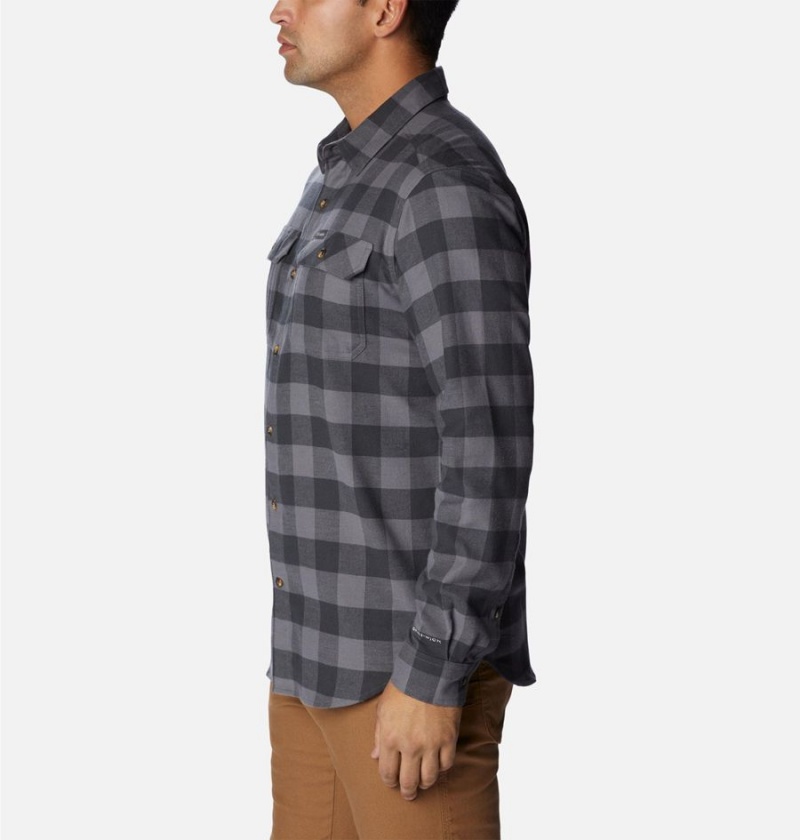 Grey Columbia Flare Gun Stretch Flannel Men's Shirt | 13295ELPJ