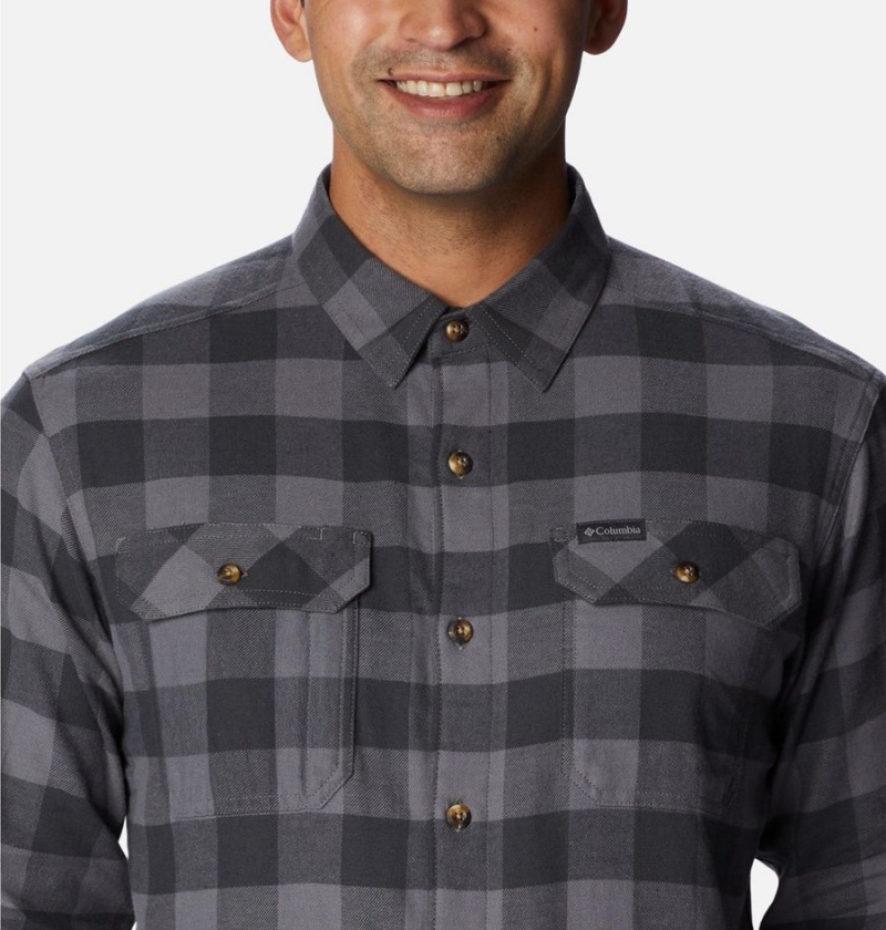 Grey Columbia Flare Gun Stretch Flannel Men's Shirt | 13295ELPJ