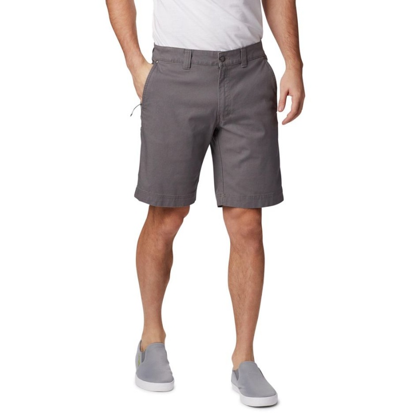 Grey Columbia Flex ROC Men\'s Shorts | 53279BRJN