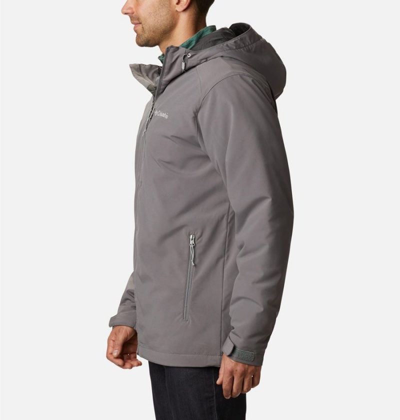 Grey Columbia Gate Racer Softshell Insulated Men's Puffer Jacket | 78439CBQR