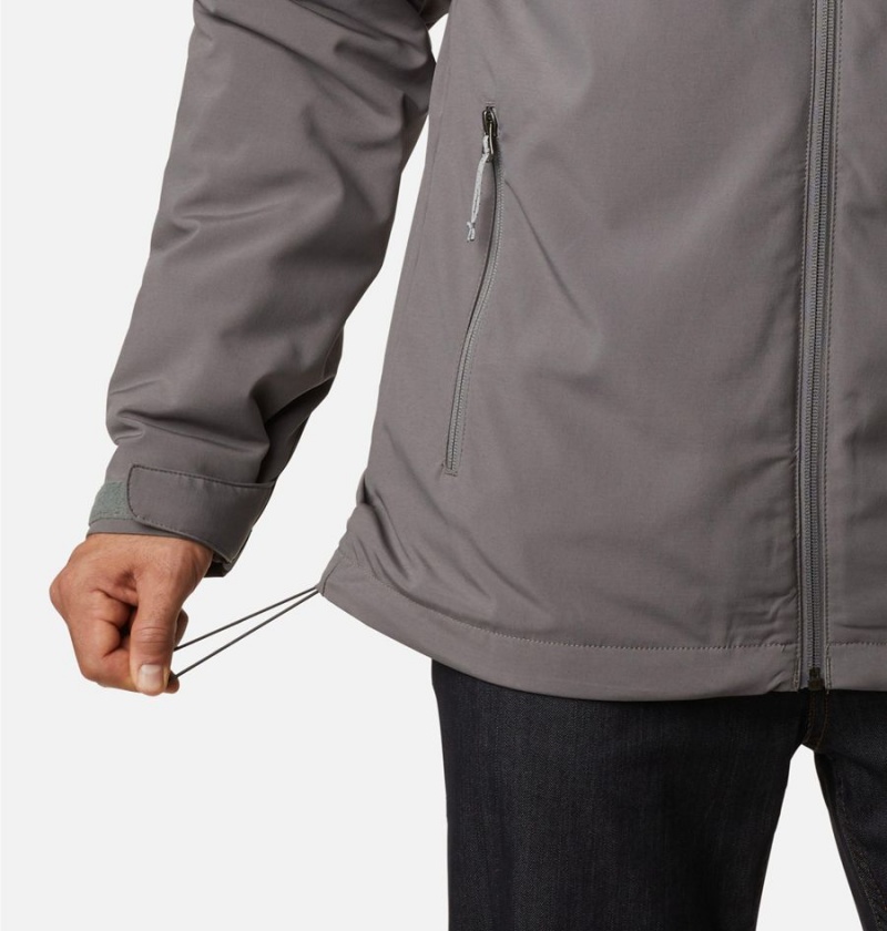 Grey Columbia Gate Racer Softshell Insulated Men's Puffer Jacket | 78439CBQR