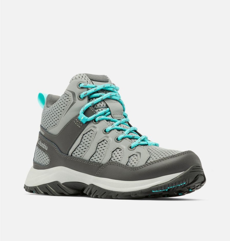 Grey Columbia Granite Trail Mid Waterproof Women's Hiking Shoes | 10956HRGB