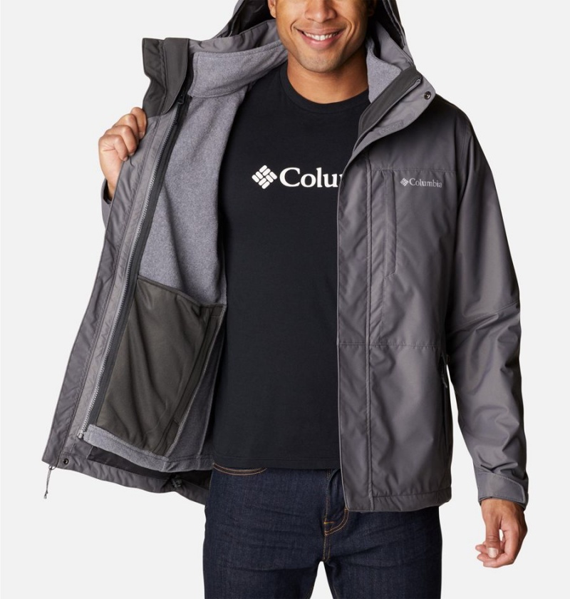 Grey Columbia Gulfport Interchange Men's 3 In 1 Jackets | 12970IQPZ