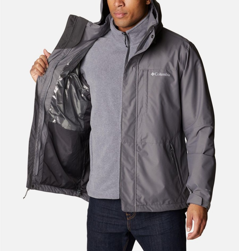 Grey Columbia Gulfport Interchange Men's 3 In 1 Jackets | 12970IQPZ