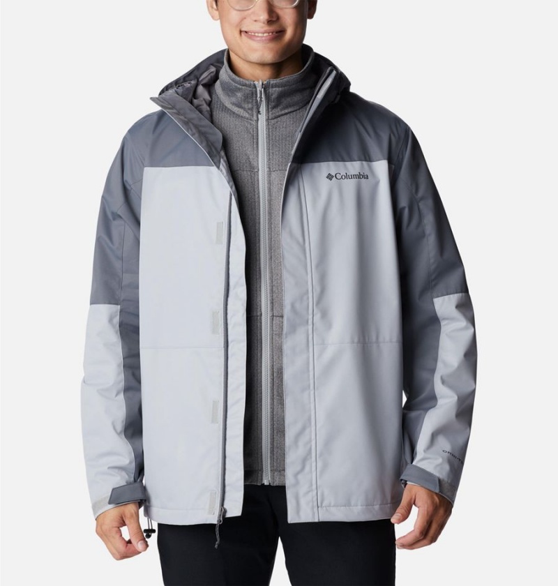 Grey Columbia Hikebound Interchange Men's 3 In 1 Jackets | 87293OJKY