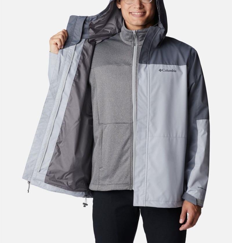 Grey Columbia Hikebound Interchange Men's 3 In 1 Jackets | 87293OJKY