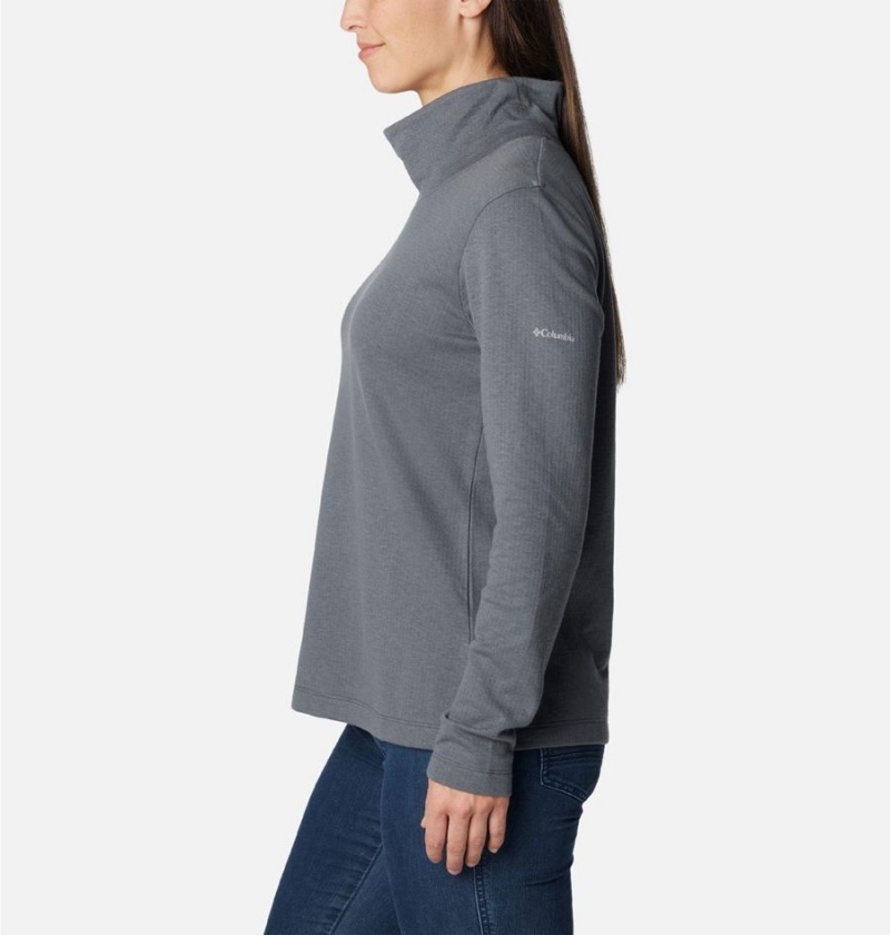 Grey Columbia Holly Hideaway Funnel Neck Long Sleeve Women's Pullover | 58219NAPU