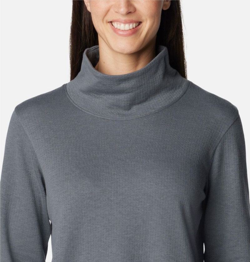 Grey Columbia Holly Hideaway Funnel Neck Long Sleeve Women's Pullover | 58219NAPU