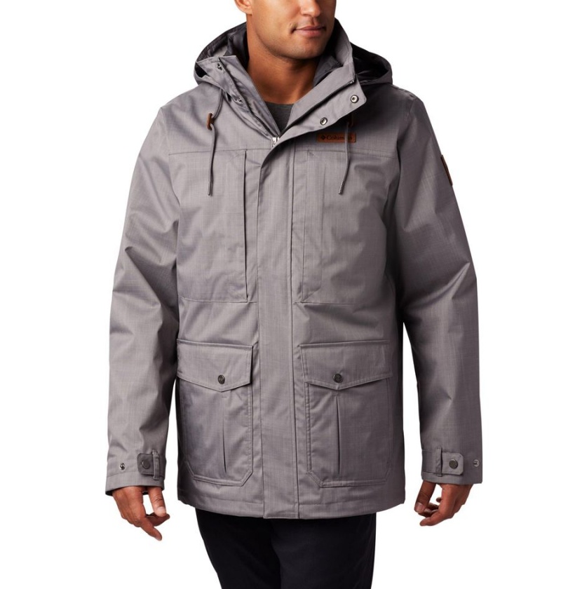 Grey Columbia Horizons Pine Interchange Men\'s 3 In 1 Jackets | 82651ABSI