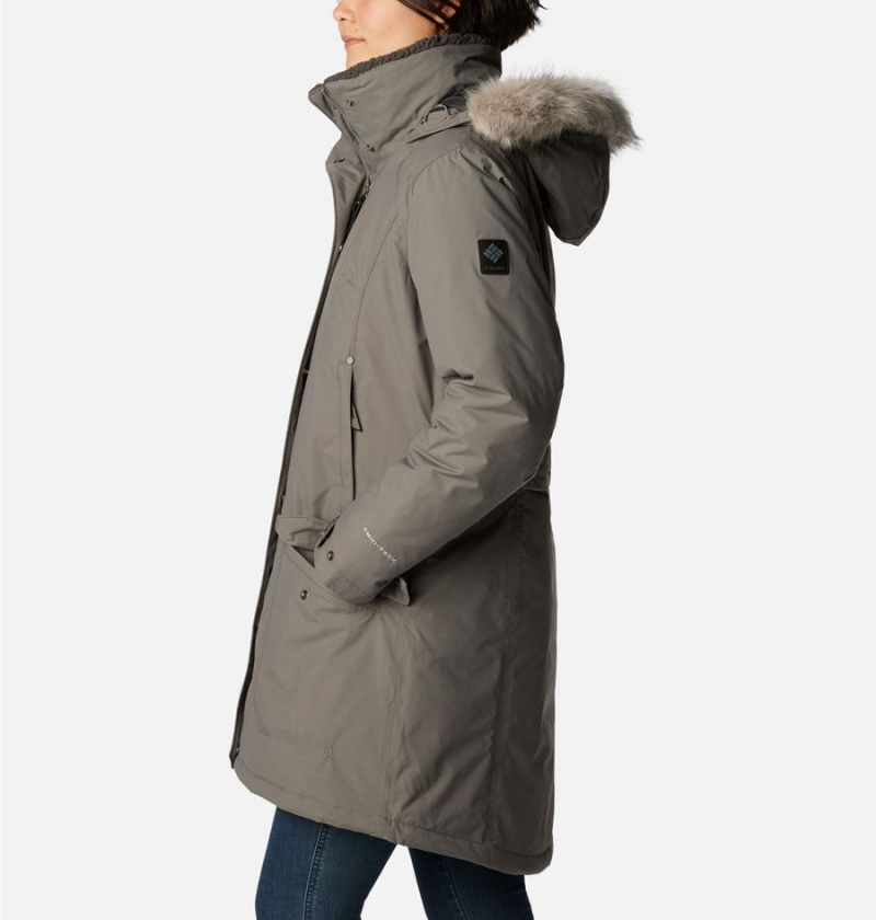 Grey Columbia Icelandite TurboDown Women's Coats | 69301RVPJ