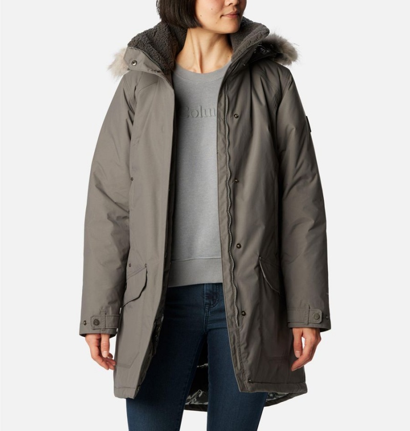 Grey Columbia Icelandite TurboDown Women's Coats | 69301RVPJ