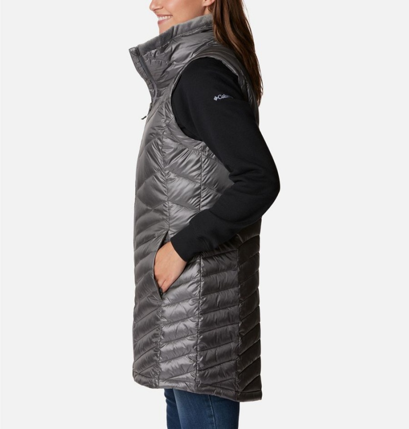 Grey Columbia Joy Peak Long Women's Vest | 81350KWZI