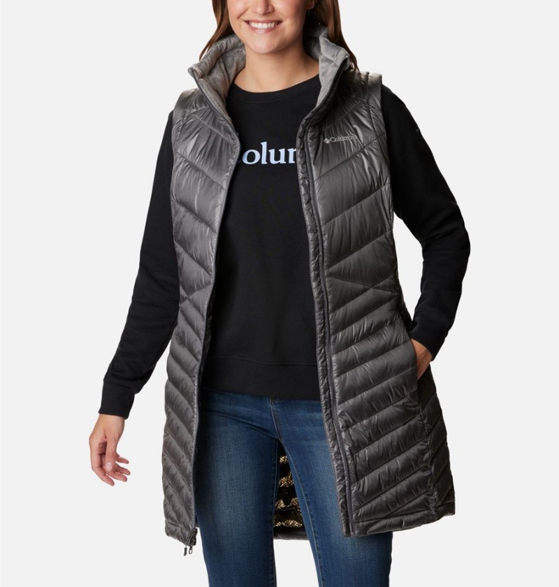 Grey Columbia Joy Peak Long Women's Vest | 81350KWZI