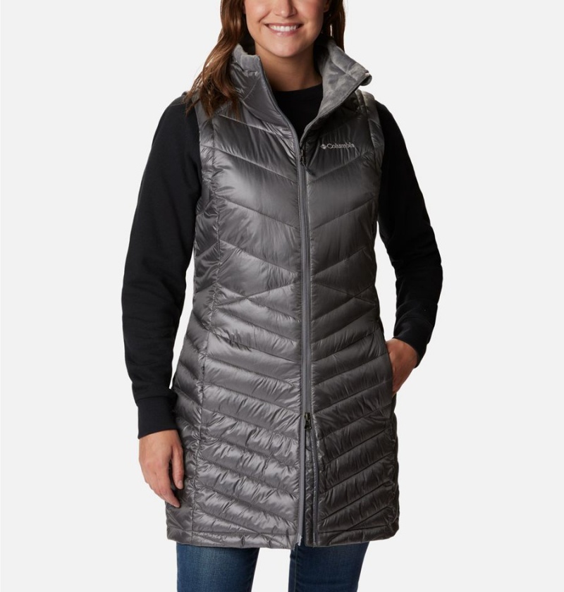 Grey Columbia Joy Peak Long Women\'s Vest | 81350KWZI