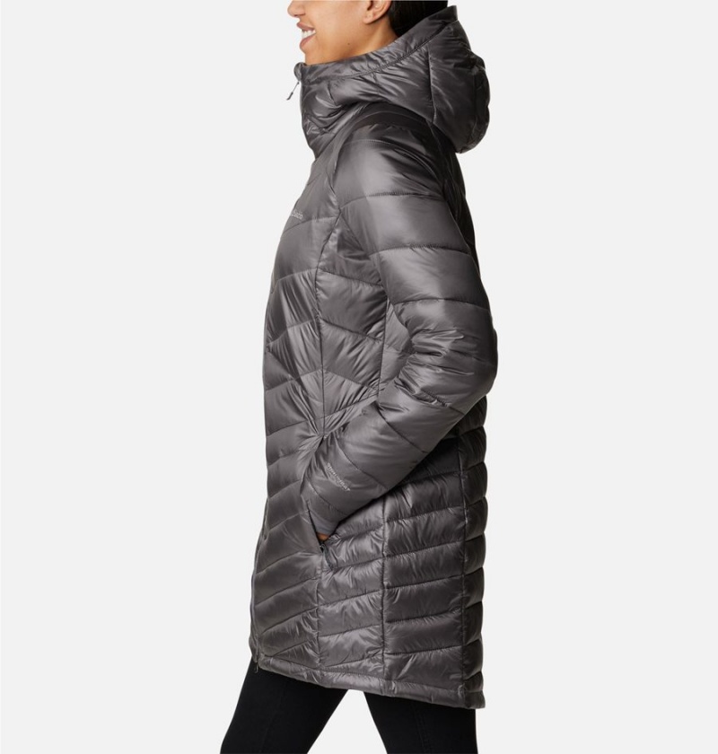 Grey Columbia Joy Peak Mid Insulated Hooded Women's Puffer Jacket | 15460DPXZ