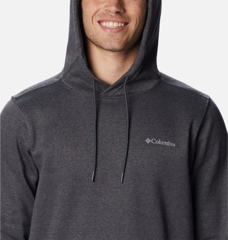 Grey Columbia Keyhole Peak Logo Men's Hoodie | 94076JUKY