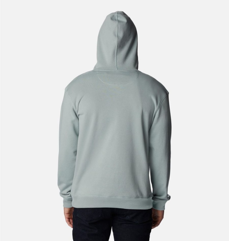 Grey Columbia Lodge French Terry II Men's Hoodie | 97821OGJL