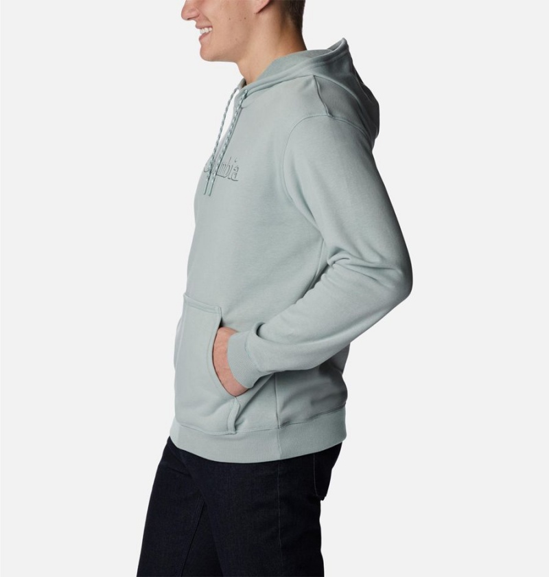 Grey Columbia Lodge French Terry II Men's Hoodie | 97821OGJL