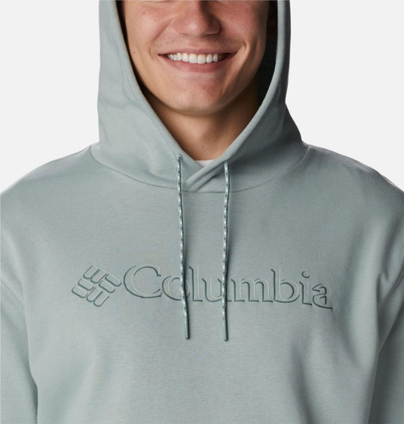 Grey Columbia Lodge French Terry II Men's Hoodie | 97821OGJL