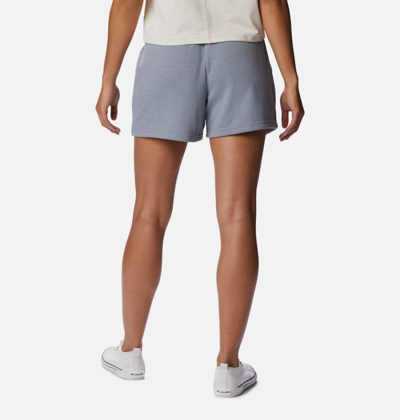 Grey Columbia Logo III French Terry Women's Shorts | 50682PHDS