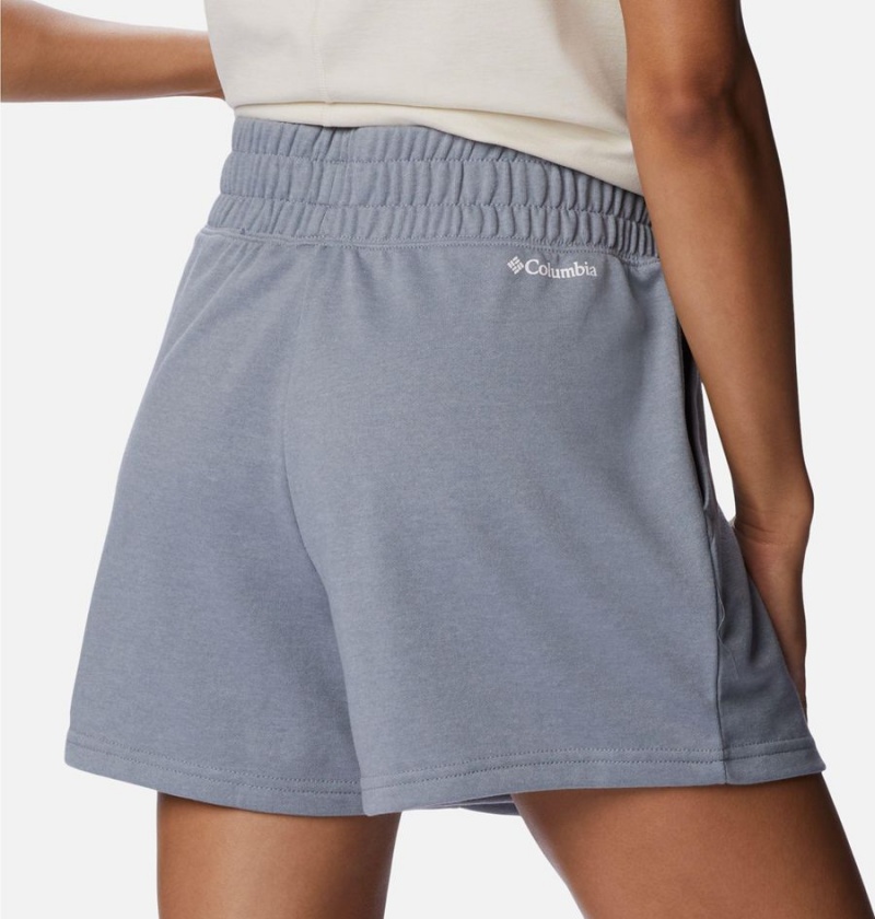 Grey Columbia Logo III French Terry Women's Shorts | 50682PHDS