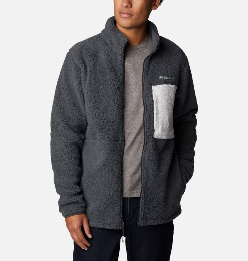 Grey Columbia Mountainside Heavyweight Sherpa Men's Fleece Jacket | 23065NGUJ