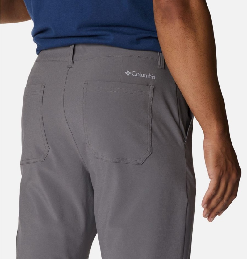 Grey Columbia Narrows Pointe Men's Pants | 80741AKVE