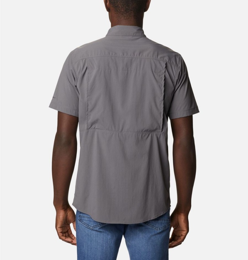 Grey Columbia Newton Ridge II Short Sleeve Men's Shirt | 02987VYDO