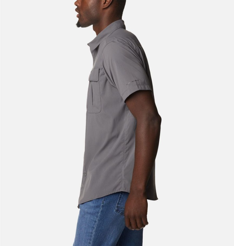 Grey Columbia Newton Ridge II Short Sleeve Men's Shirt | 02987VYDO