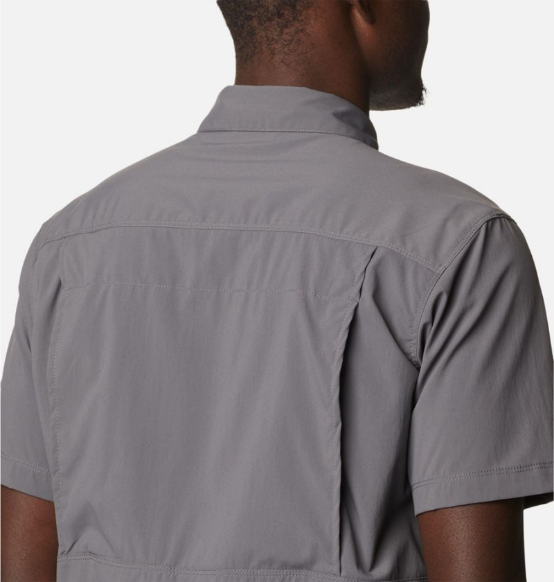 Grey Columbia Newton Ridge II Short Sleeve Men's Shirt | 02987VYDO