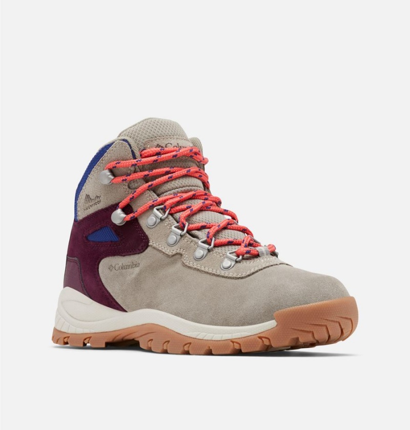 Grey Columbia Newton Ridge Plus Waterproof Amped Boot Women's Hiking Shoes | 07613NMGT