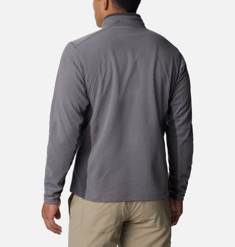 Grey Columbia Overlook Pass Half Zip Shirt Men's Pullover | 04921JHWL