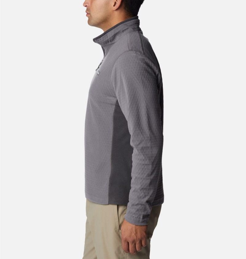 Grey Columbia Overlook Pass Half Zip Shirt Men's Pullover | 04921JHWL